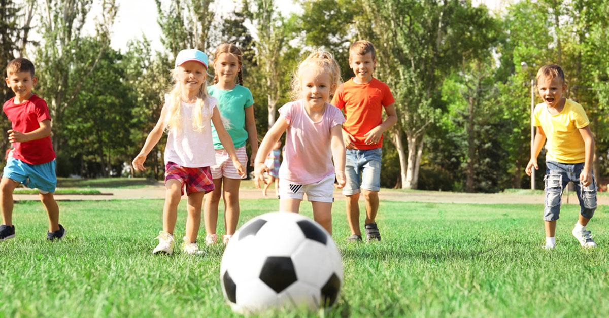 Spielestationen für ein Sportfest