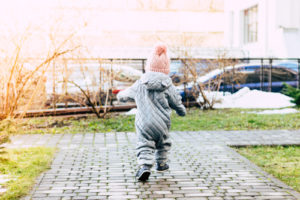 baby exploring